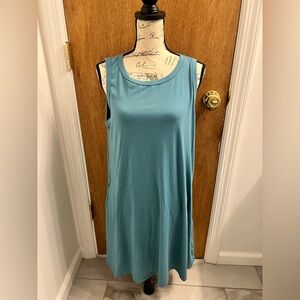 Sleeveless Vintage Floral Flowy Pocket Tshirt Tank Top Summer Dress